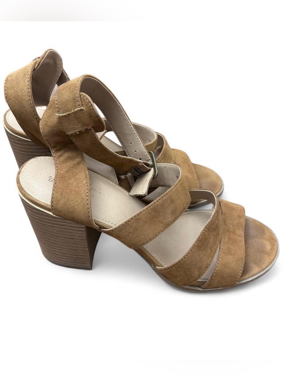 Universal Thread Women’s Size 8 Brown Block Heel Ankle Strap Sandals